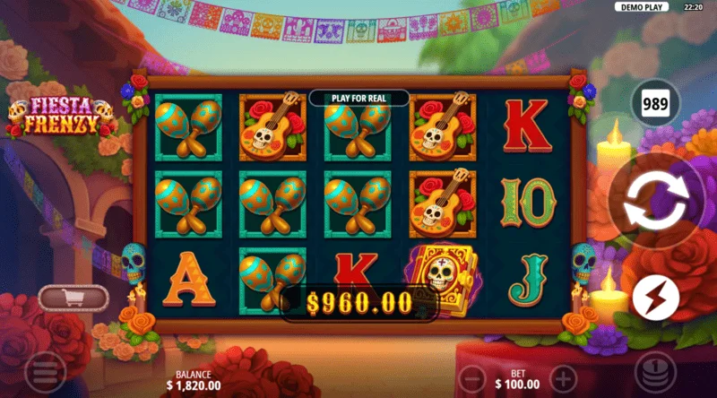 Fiesta Frenzy - печеливша комбинация в основната игра